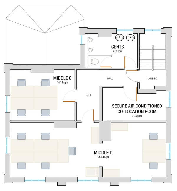 Norwich New Patricks Yard First Floor office space floorplan